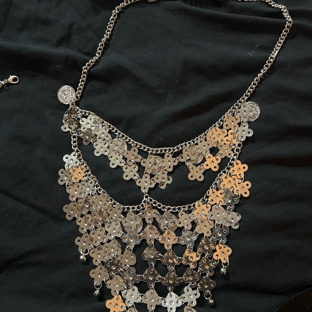Elegant Silver Statement Necklace